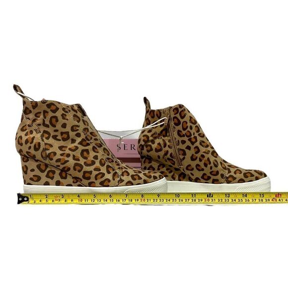 Serra Womens Leopard Wedge Heel High-Top Sneakers Size 8 - Picture 6 of 11